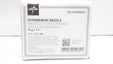 Medline SYR100167 Hypodermic Needle. 16G x 1.5In - Box of 100